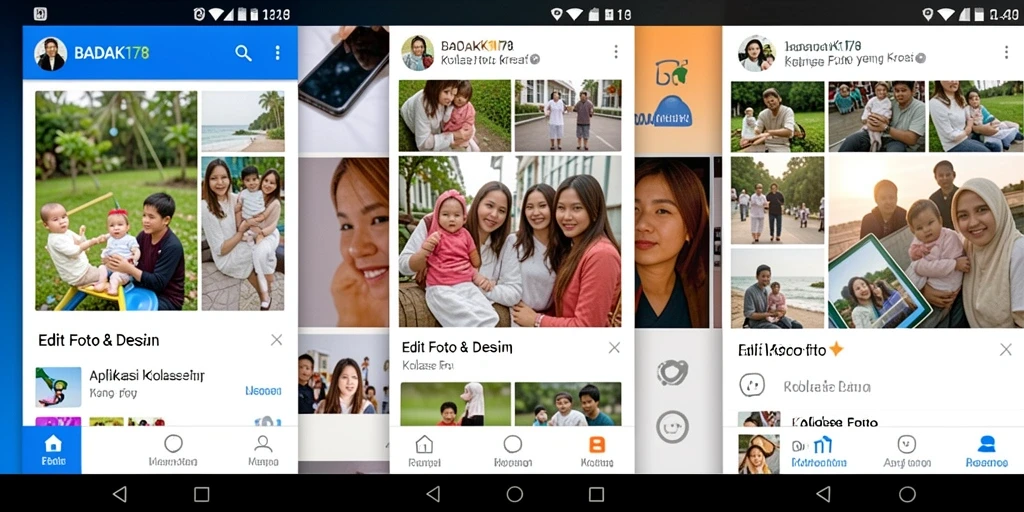 Screenshot BADAK178 menampilkan antarmuka kolase foto yang menarik.