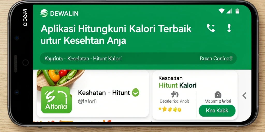 Antarmuka aplikasi DEWALIN yang menampilkan fungsi Hitung Kalori dengan sederhana.