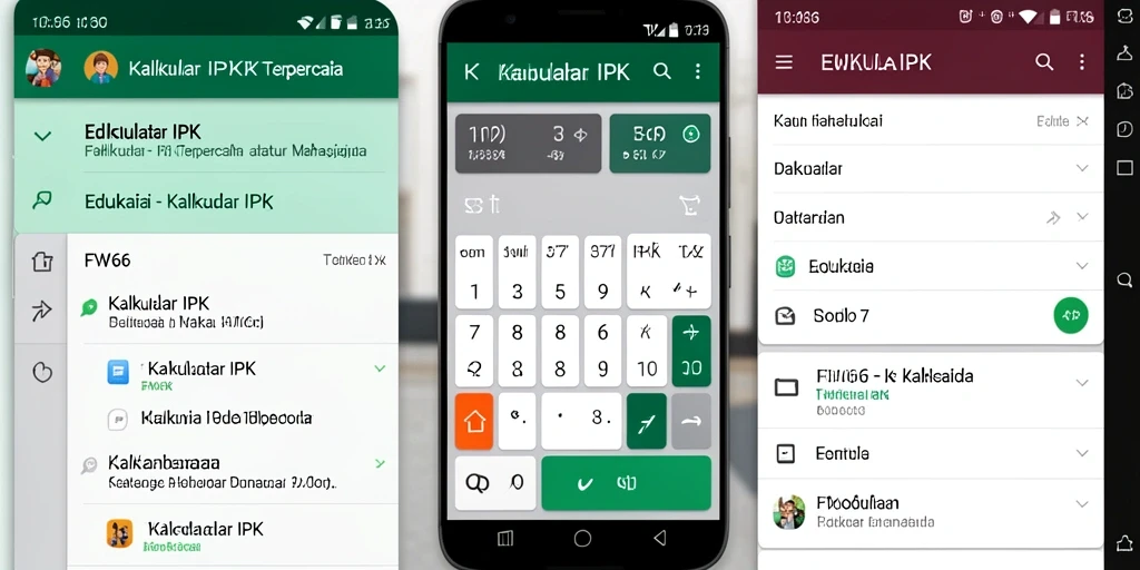 Tampilan antarmuka Kalkulator IPK yang sederhana dan informatif.