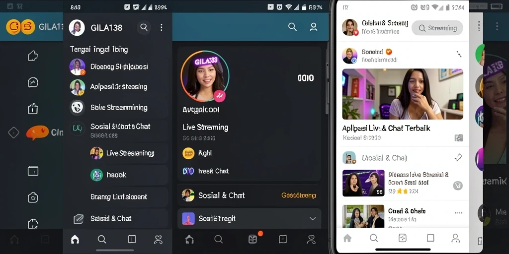 Antarmuka pengguna <strong>GILA138</strong> saat melakukan live streaming yang interaktif.