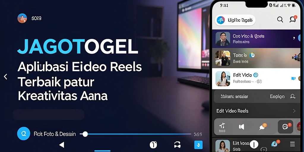 Tampilan antarmuka aplikasi JAGOTOGEL saat melakukan editing video Reels.