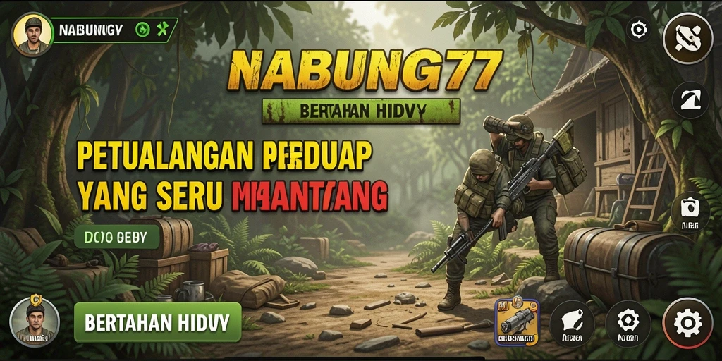 Tampilan antarmuka NABUNG77 yang menarik dan penuh warna.