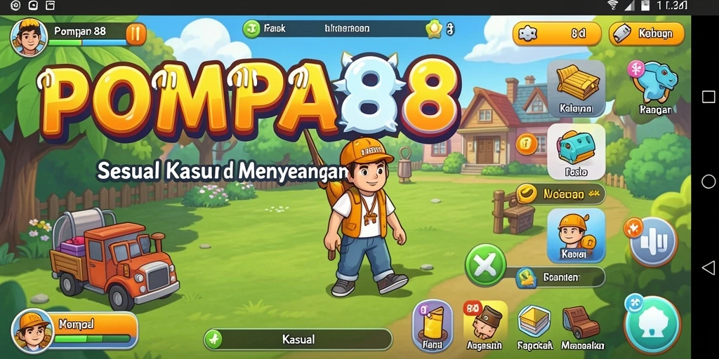 Tampilan antarmuka POMPA88 yang menarik dan interaktif.