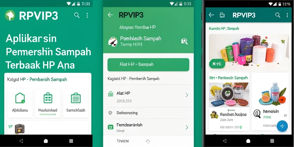 Antarmuka RPVIP3 saat melakukan pembersihan sampah.