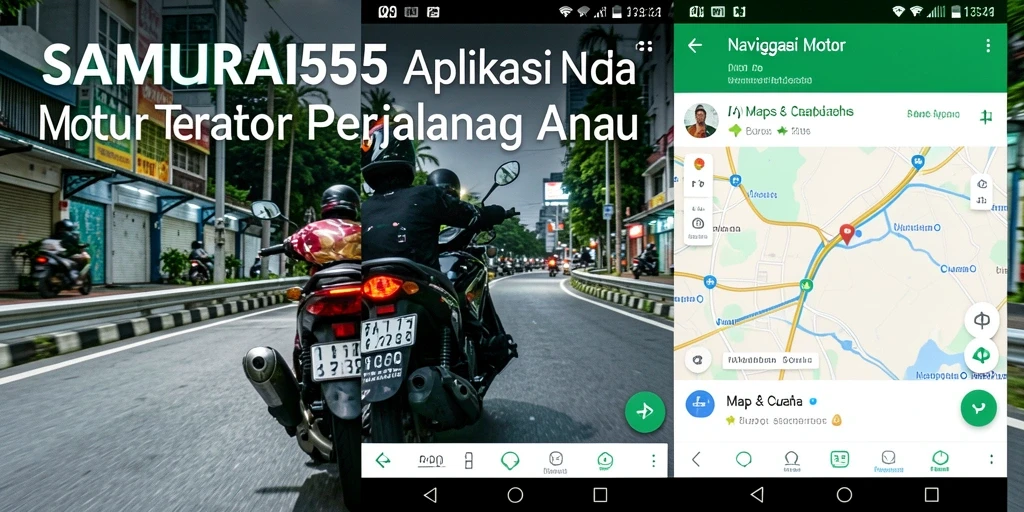 Tampilan antarmuka SAMURAI555 yang intuitif untuk Navigasi Motor.