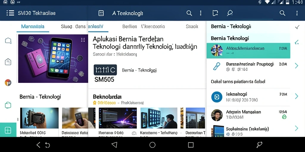 Antarmuka aplikasi SM605 yang menarik dan informatif.